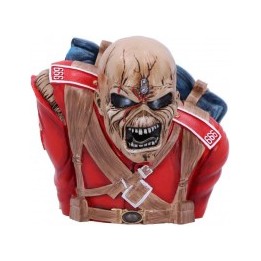 Caja de busto de Iron Maiden The Trooper con licencia oficial (pequeña), color rojo, 12 cm