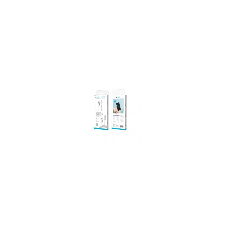 Cable USB(A) a tipo C 3A 1M plata cb9039
