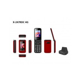 Telefono Qubo X-247RDC Rojo 4G 2,4+1,77