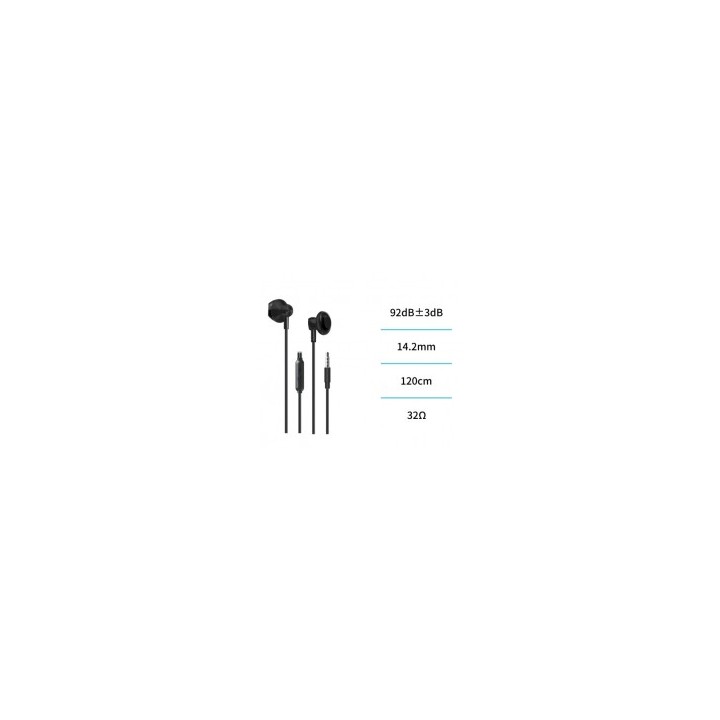 Auricular con cable jack 3,5mm EP3010 Negro