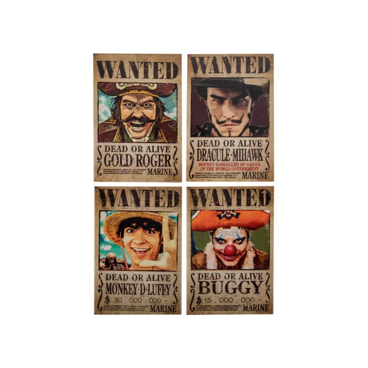 Set de 4 imanes wanted