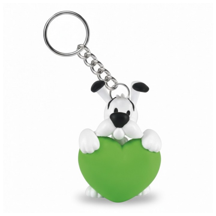 Llavero Astérix figura Ideafix corazón verde