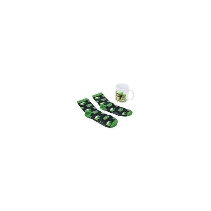 Set calcetines + taza 325 ml Minecraft Core