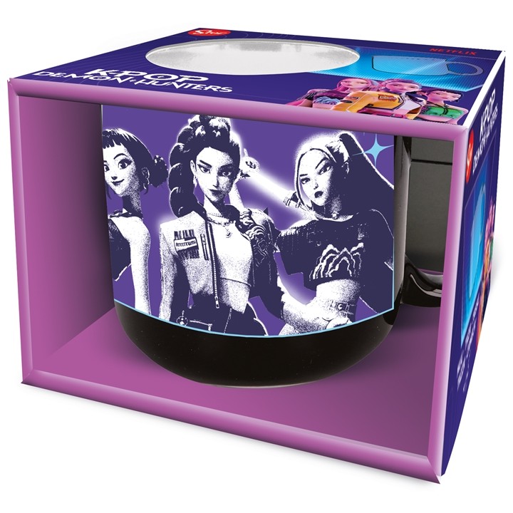 Taza cerámica desayuno K-pop Demon Hunters 400 ml en caja de regalo