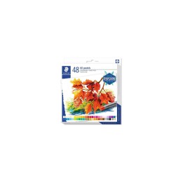 Staedtler Pasteles al Oleo 2420 Pack de 48 Ceras Blandas - Resistencia a la Rotura - Extremadamente Brillantes - Colores
