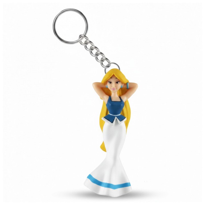 Llavero Astérix figura Falbala manos en el pelo