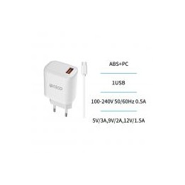 Cargador usb + cable tipo c blanco hc44