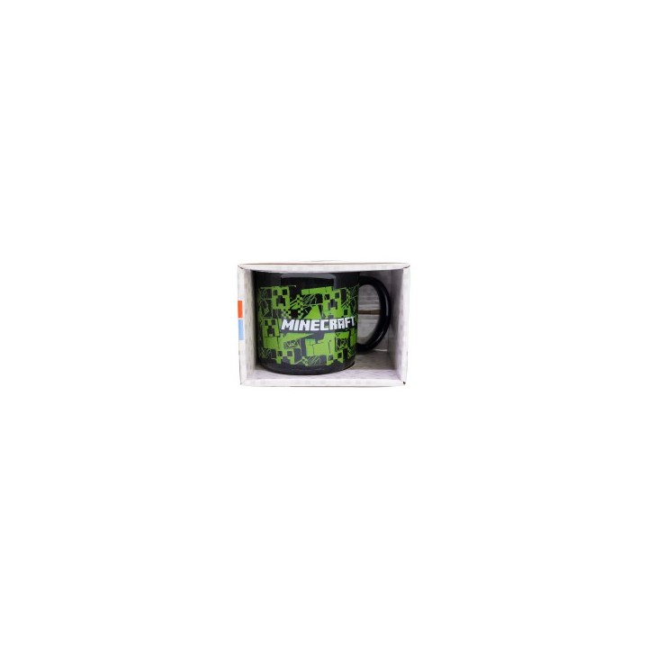 Taza cerámica Minecraft Iconicmono desayuno 400 ml en caja de regalo
