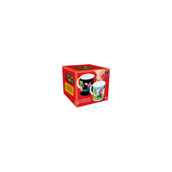 Taza cerámica Super Mario 325 ml sentiva al calor en caja regalo