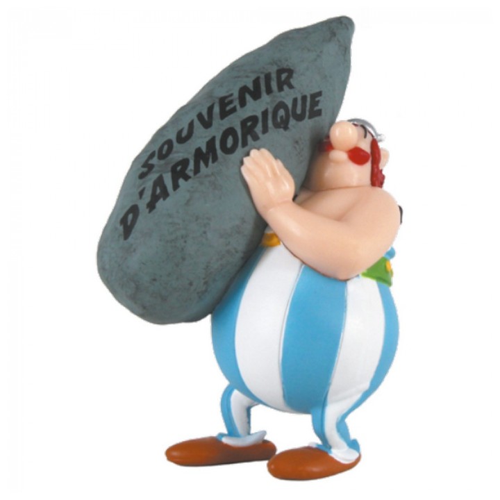 Figura Astérix Obélix menhir mensaje 9 cms