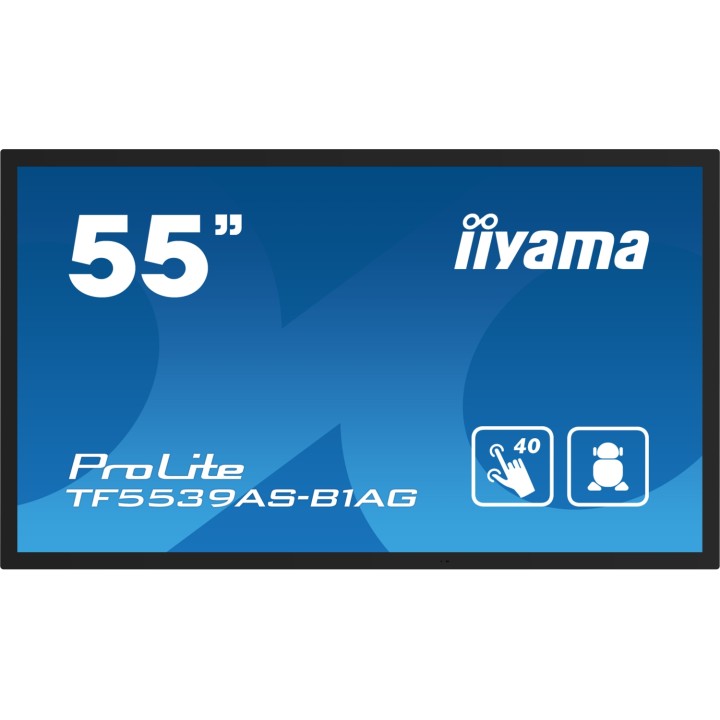 iiyama TF5539AS-B1AG pantalla de señalización Pantalla plana para señalización digital 138,7 cm (54.6") LED 500 cd / m² 4K