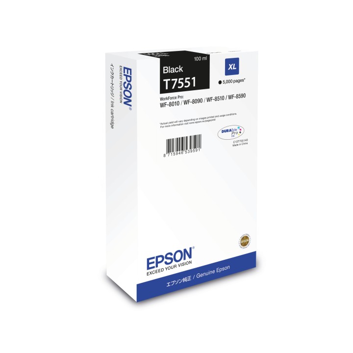 CARTUCHO TINTA EPSON C13T755140 NEGRO T7551