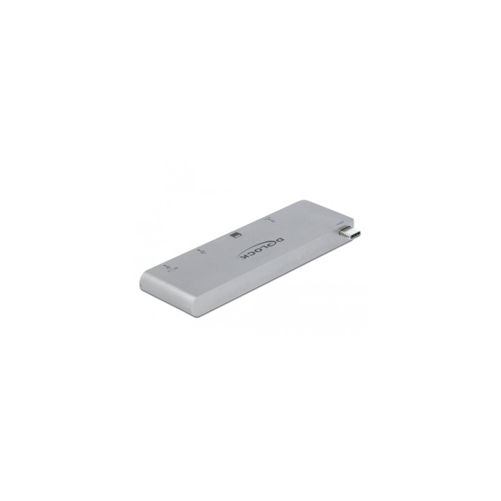 DeLOCK HUB de interfaz USB 3.2 Gen 1 (3.1 Gen 1) Type-C 5000 Mbit/s Gris