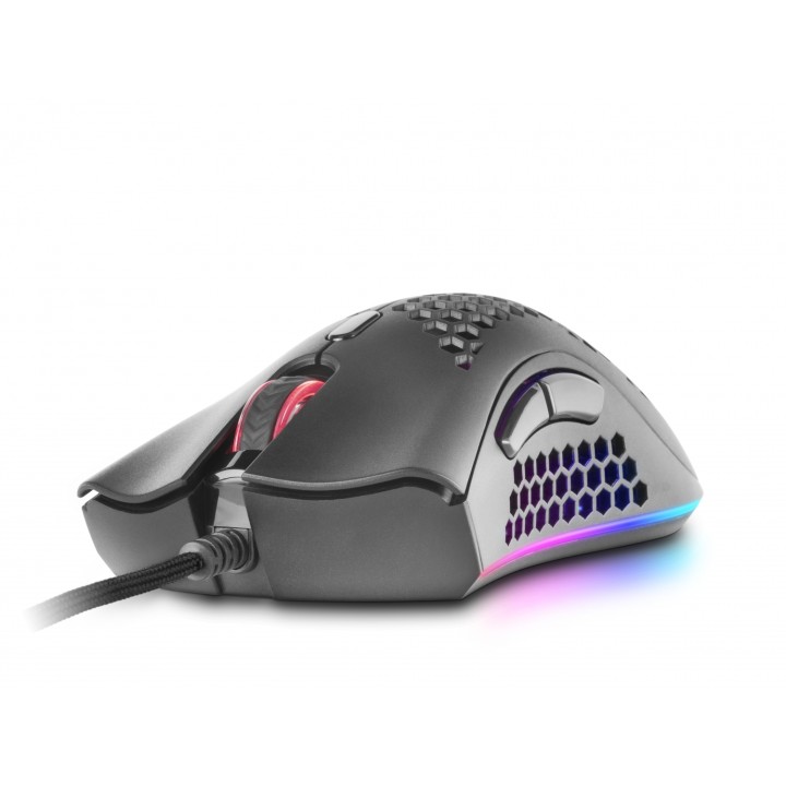 Mars gaming MMEX raton gaming rgb usb tipo-a optico 32000dpi ultraligero negro