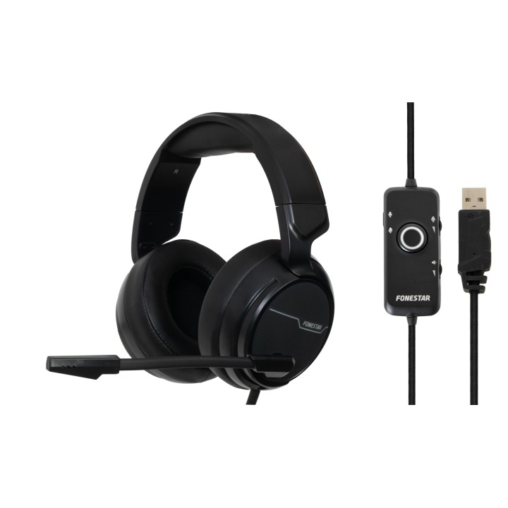 Fonestar WIN-U auricular y casco Auriculares Alámbrico Diadema Juego Negro
