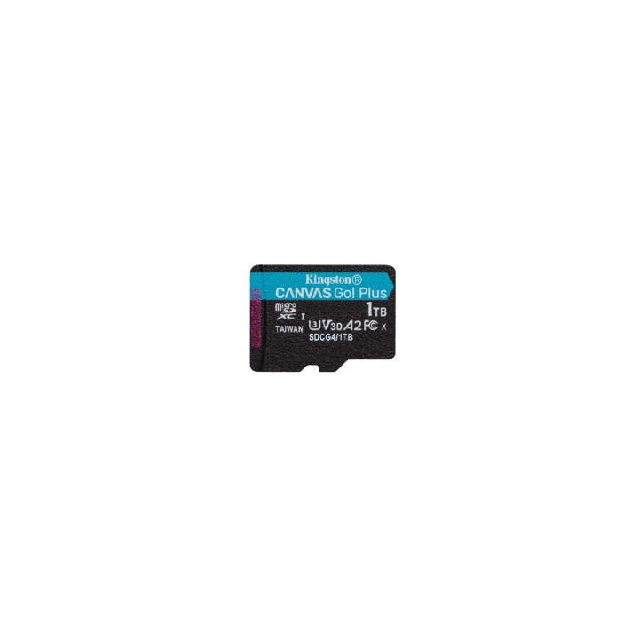 Kingston Technology Tarjeta microSDXC Canvas Go Plus Gen4 de 1 TB, 200 MB/s, A2 U3 V30 y adaptador