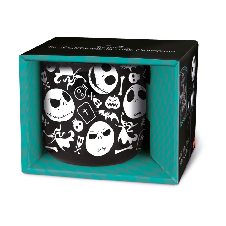 Taza Pesadilla Antes de Navidad Jack Skellington y Zero - 410 ml
