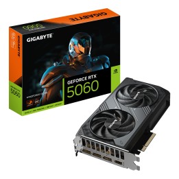 GIGABYTE GeForce RTX 5060 WINDFORCE OC 8G Tarjeta Gráfica - 8GB GDDR7, 128bit, PCI-E 5.0, 2512 MHz Frecuencia del núcleo, 3 x