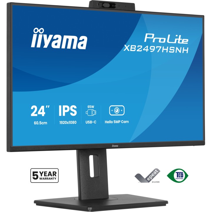 iiyama ProLite XB2497HSNH-B1 24IN IPS LCD 4MS 1920X1080 350CD/M2 HDMI/DP/USB 2 pantalla para PC 60,5 cm (23.8") 1920 x 1080