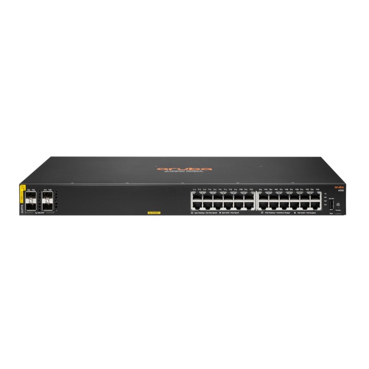 Hewlett Packard Enterprise Aruba 6100 PoE 4SFP+ 370W Gestionado L3 Gigabit 10G (10/100/1000) EnergÍ­a sobre Ethernet (PoE) 1U