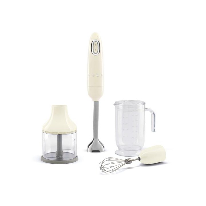 Smeg Batidora de Mano 700W Crema + Accesorios (HBF03CREU)