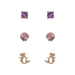 Set 3 Pares de pendientes La Sirenita Disney