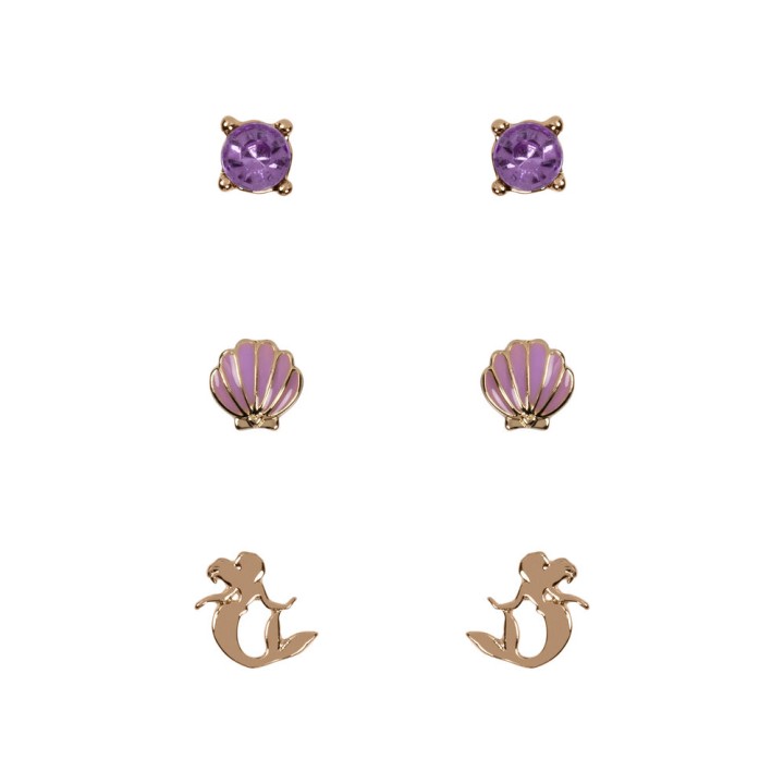 Set 3 Pares de pendientes La Sirenita Disney