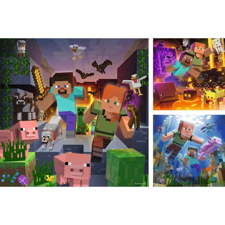 Puzzle Minecraft 3x49pzs