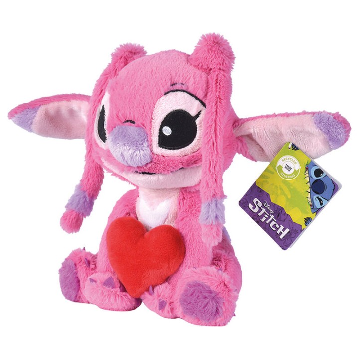 Peluche corazon Angel Stitch Disney 25cm