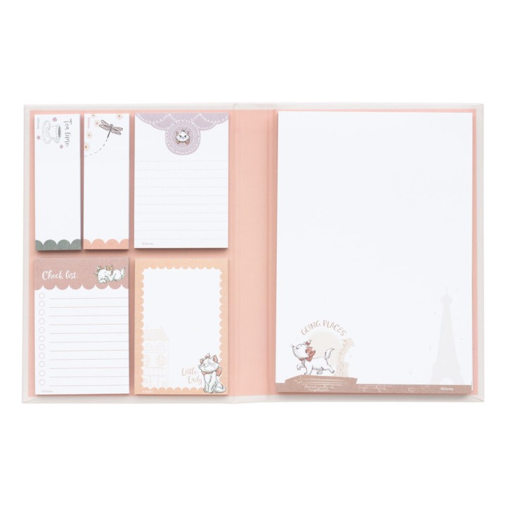 Cuaderno A6 notas adhesivas Bonjour Marie Los Aristogatos Disney