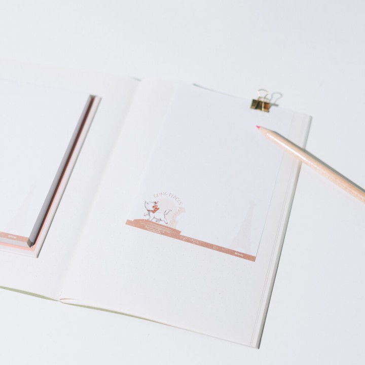 Cuaderno A6 notas adhesivas Bonjour Marie Los Aristogatos Disney