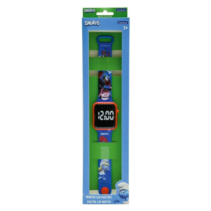 Reloj Digital LED Pitufos