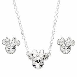 Set Colgante + pendientes Minnie Disney plata