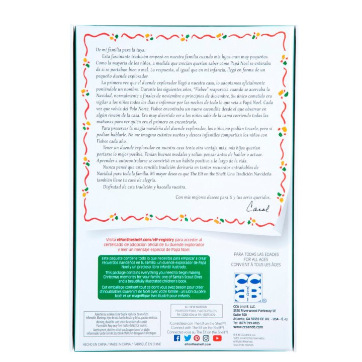 Set Cuento + Muñeco Elfo The Elf On the Shelf español