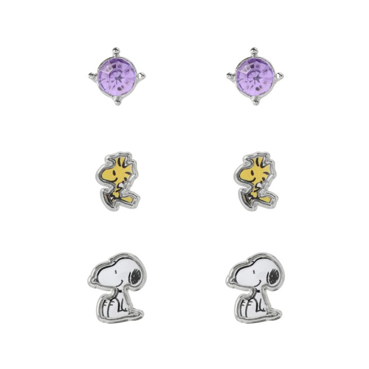 Set 3 Pares de pendientes Snoopy