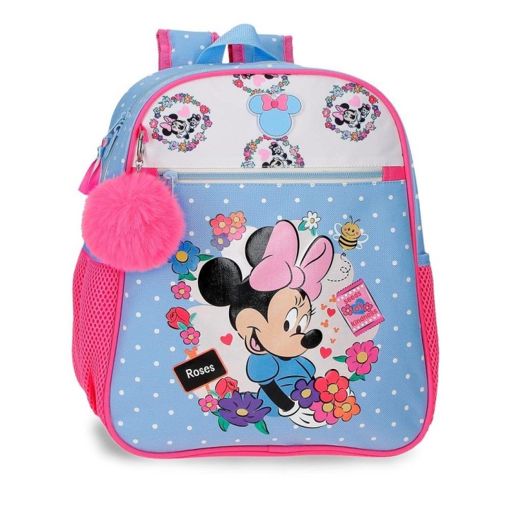 Mochila Flowers Minnie Disney 33cm adaptable