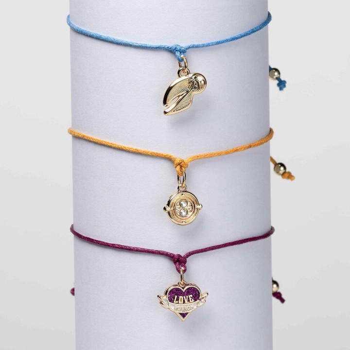 Set 3 pulseras Amistad Snitch Dorada Harry Potter