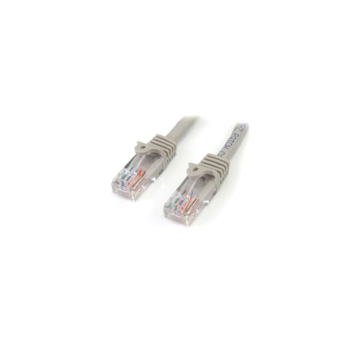 StarTech.com Cable de 3m Gris de Red Fast Ethernet Cat5e RJ45 sin Enganche - Cable Patch Snagless