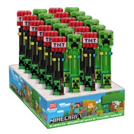 Boligrafo 10 colores topper 3D Minecraft surtido