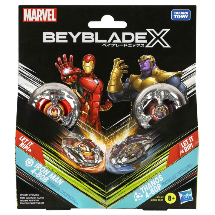Kit inicial Beyblade X Marvel surtido