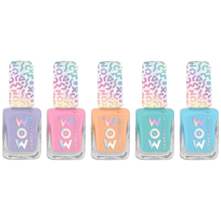 Blister 5 botes esmalte uñas Wow Generation