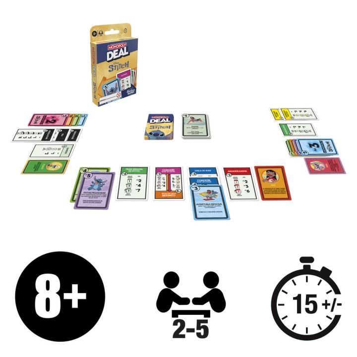 Juego Deal Monopoly Stitch Disney español