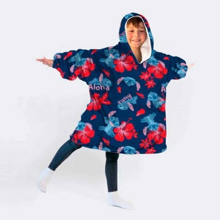Bata sudadera oversize Stitch Disney infantil