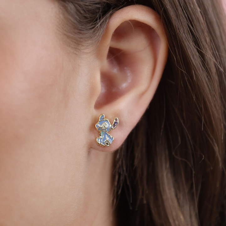 Pendientes Angel & Stitch Disney plata