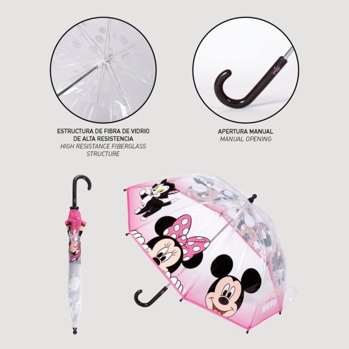 Paraguas manual burbuja Minnie Disney 45cm