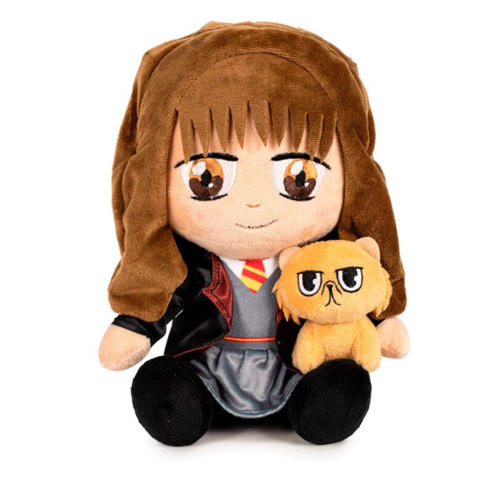 Peluche Hermione & Crookshanks Harry Potter 25cm