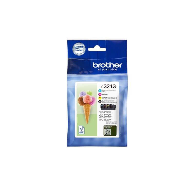 Brother LC-3213VALDR cartucho de tinta Original Alto rendimiento (XL) Negro, Cian, Magenta, Amarillo