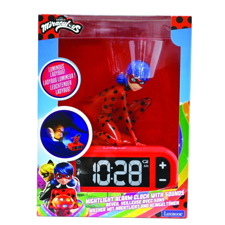 Reloj Despertador Luz Nocturna 3D Prodigiosa Lady bug