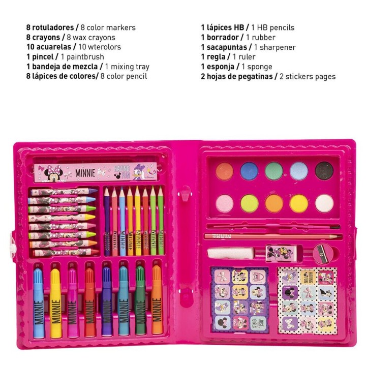 Set papeleria coloreable Minnie Disney