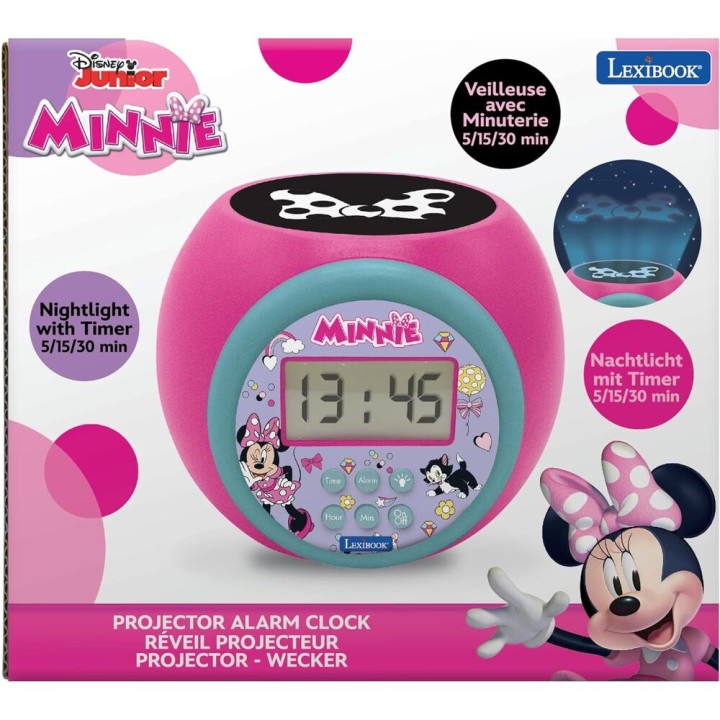Reloj Despertador Proyector Minnie Disney